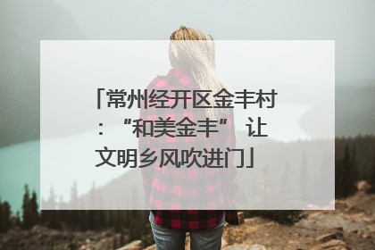 常州经开区金丰村：“和美金丰” 让文明乡风吹进门